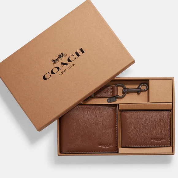 New COACH Boxed 3 In 1 Wallet Gift Set leather can gift it separately new in box - Picture 1 of 5